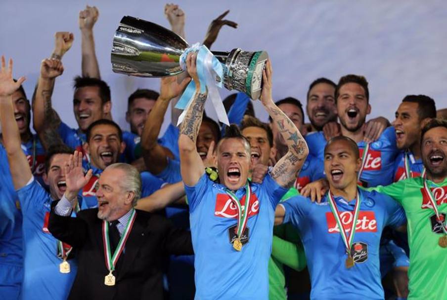 È il secondo successo in Supercoppa nella storia degli azzurri. Afp